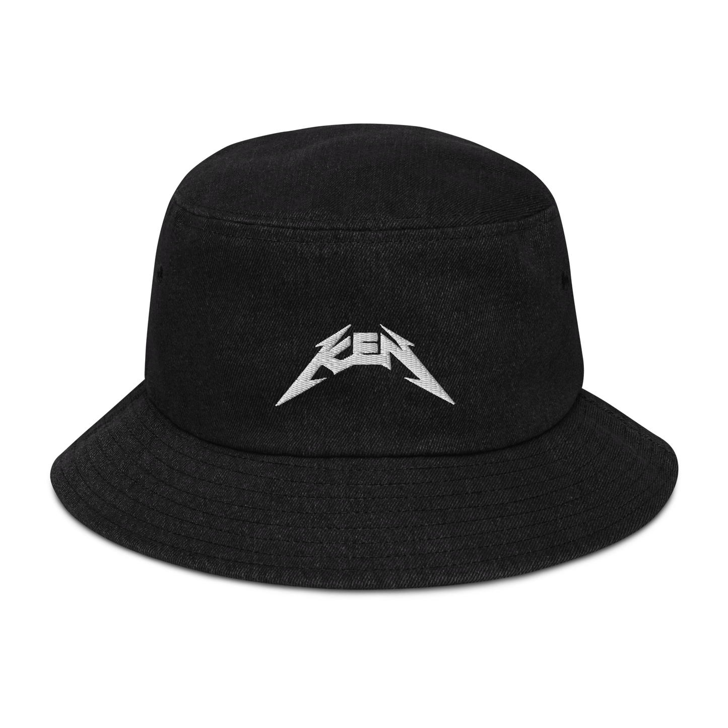 Metal Ken Denim bucket hat