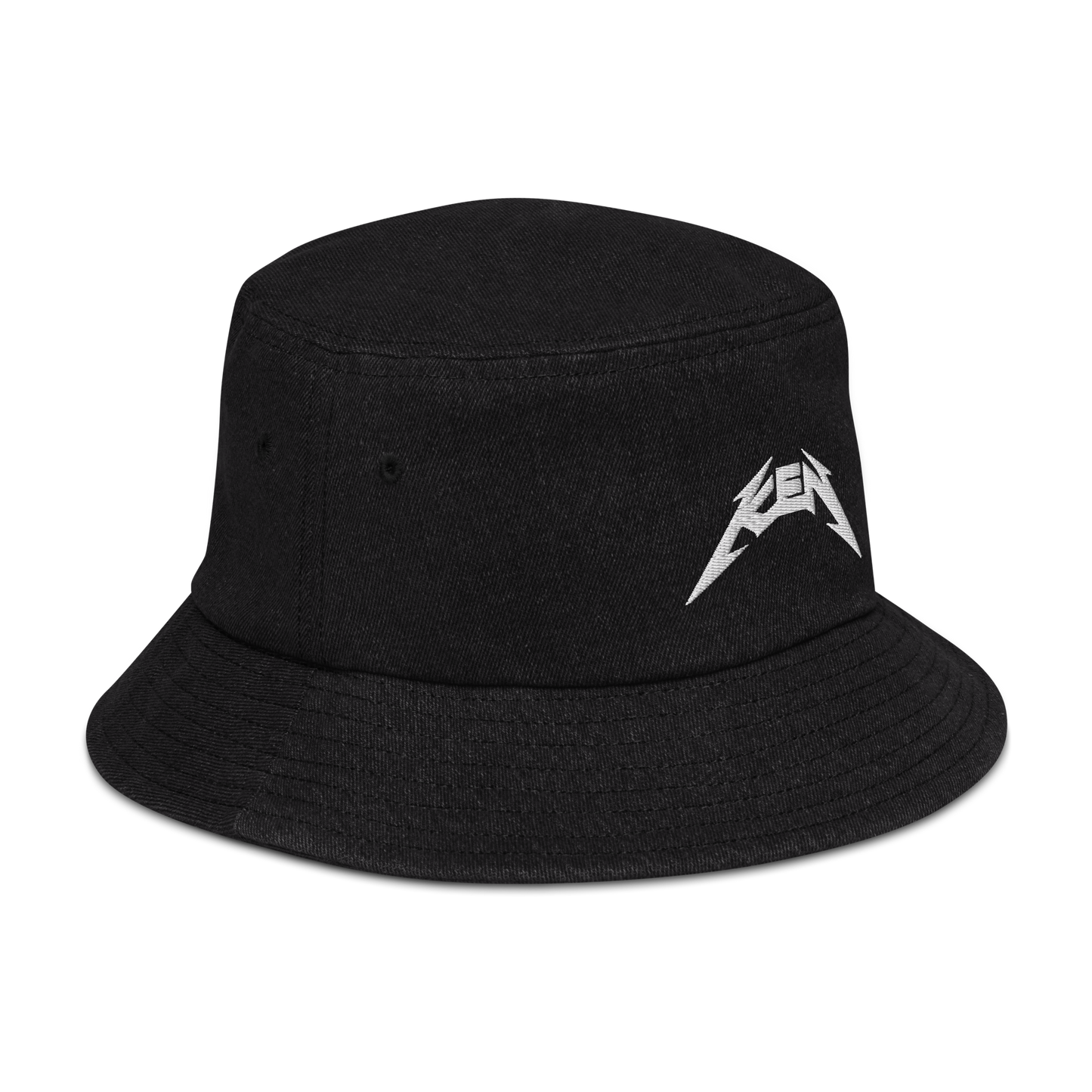 Metal Ken Denim bucket hat