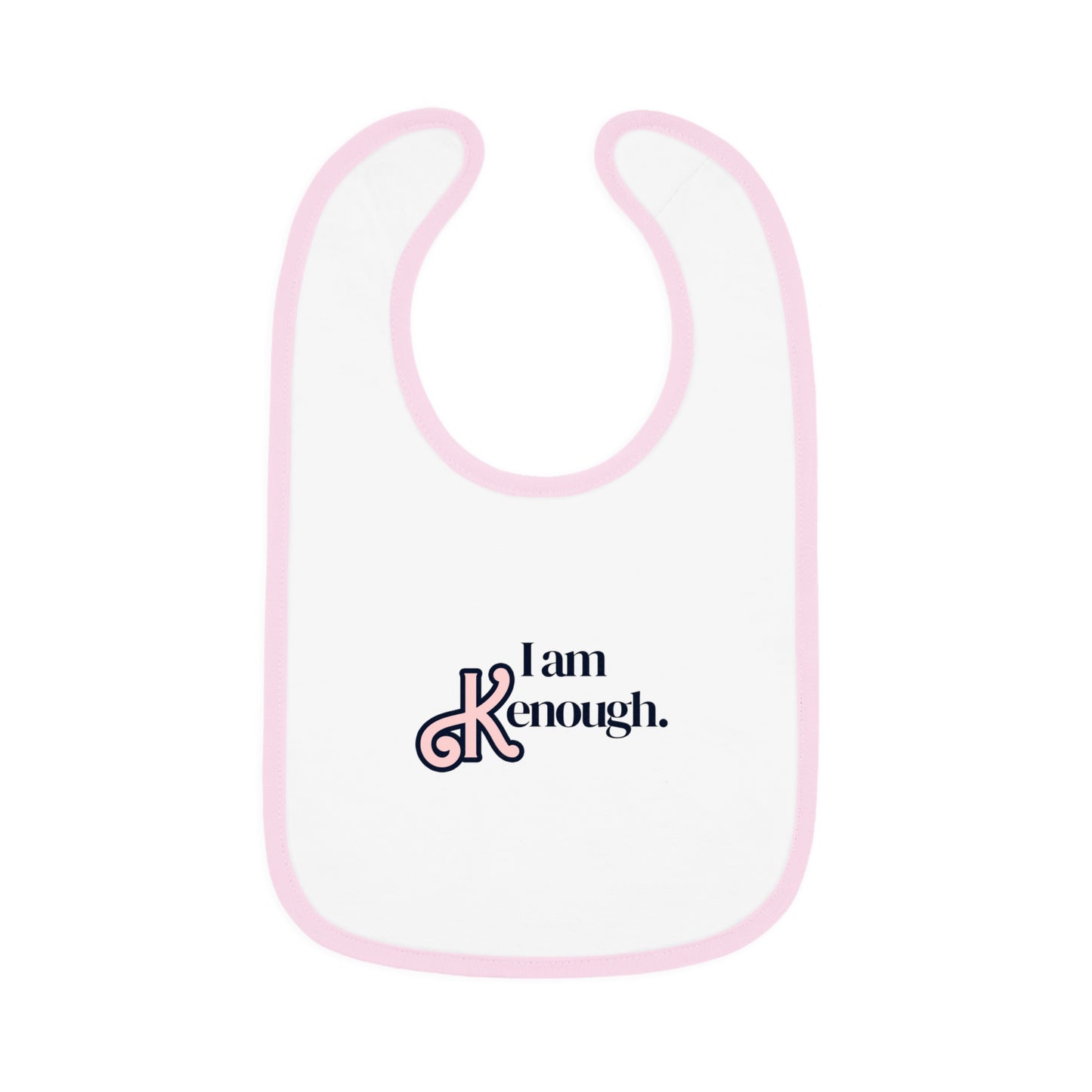 I am Kenough Baby Contrast Trim Jersey Bib