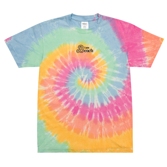 I am Beach Oversized tie-dye t-shirt